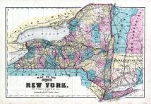 New York State Map, Niagara and Orleans County 1875